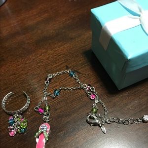 Ankle Bracelet with Toe Ring